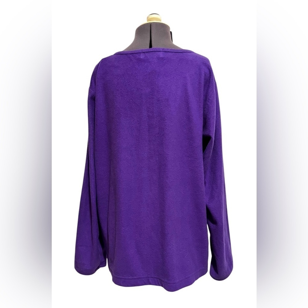 Oscar de la Renta Cozy Pajama Lounge Top Purple Size M - Picture 6 of 7
